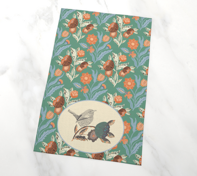 Eglantine Tangle in Green Tea Towel