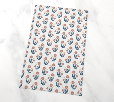 Tea Towel | Floral Boteh | Eco-Friendly | Vibrant, Fade Proof (17" x 26")
