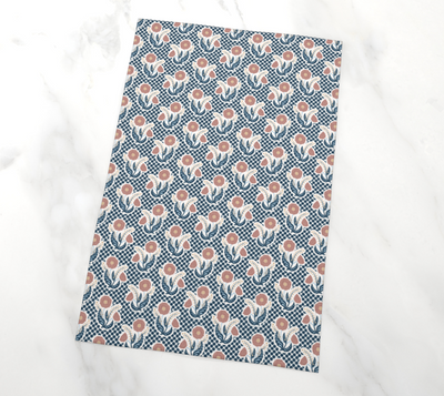 Tea Towel | Polka Dot Floral | Eco-Friendly | Vibrant, Fade Proof (17" x 26")