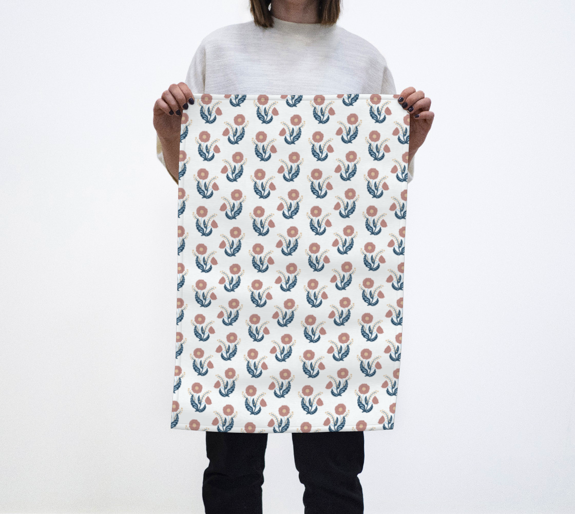 Tea Towel | Floral Boteh | Eco-Friendly | Vibrant, Fade Proof (17" x 26")
