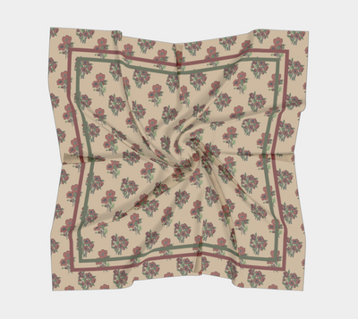 Nightshade Scatter Scarf - Hellebore Floral on Cream