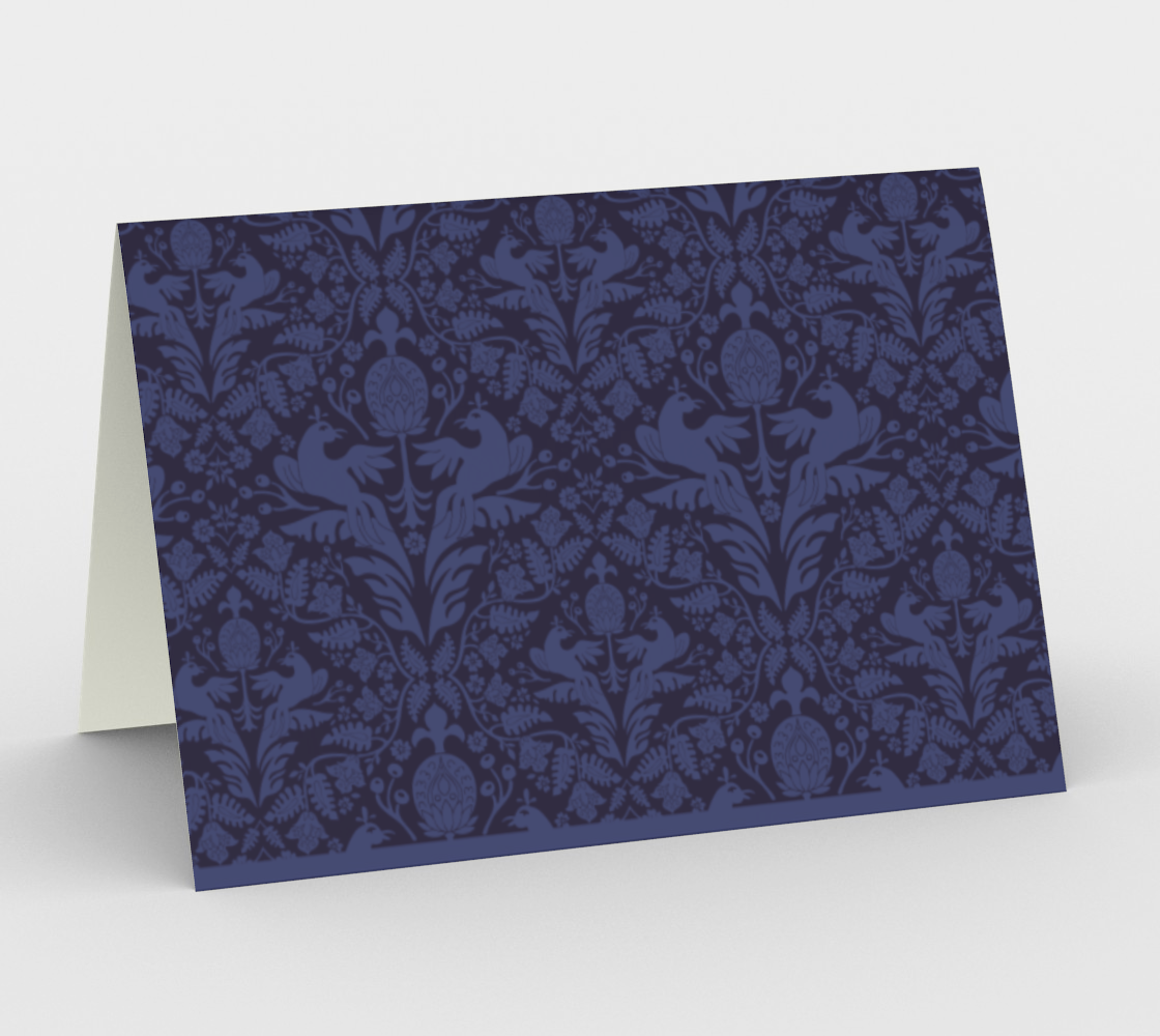 Aviary Damask Notecard Set – Set of 3 with Envelopes