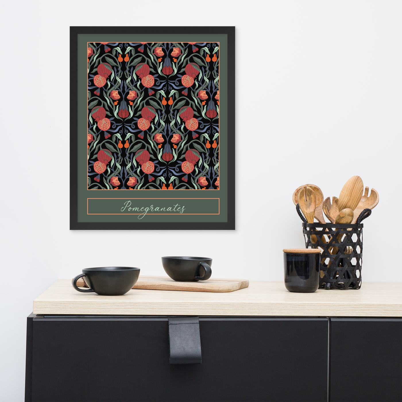 POMEGRANATES - Framed Fine Art Print (16"x20")