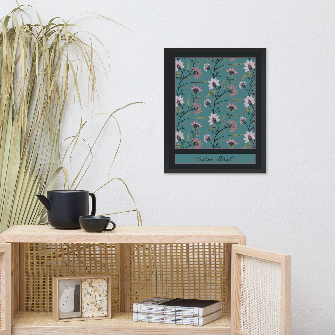 INDIAN FLORAL — Framed Fine Art Print (16"x20")