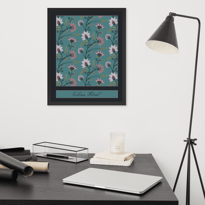 INDIAN FLORAL — Framed Fine Art Print (16"x20")
