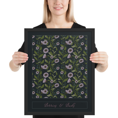 BERRIES AND BUDS — Framed Fine Art Print (16"x20")
