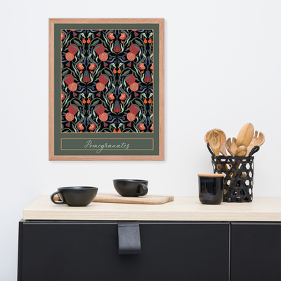 POMEGRANATES - Framed Fine Art Print (16"x20")