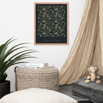 BERRIES AND BUDS — Framed Fine Art Print (16"x20")