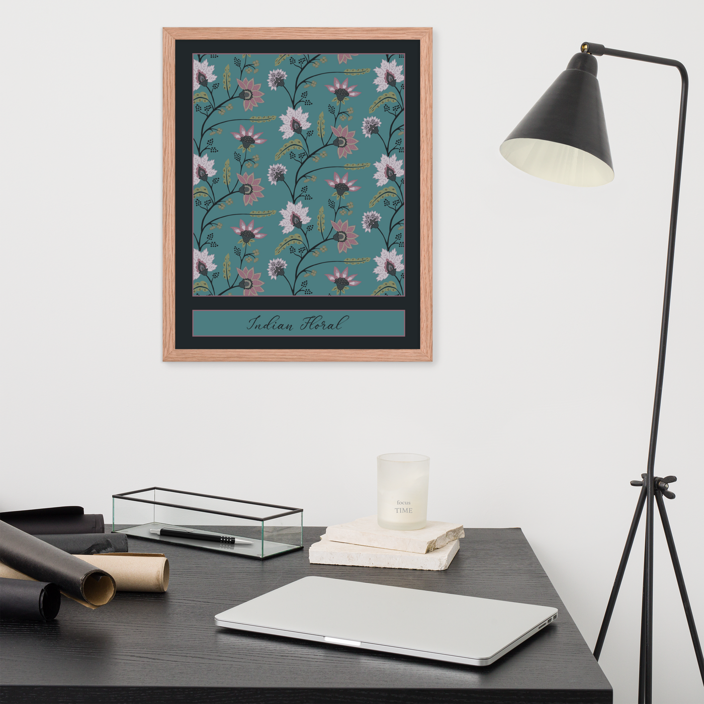INDIAN FLORAL — Framed Fine Art Print (16"x20")