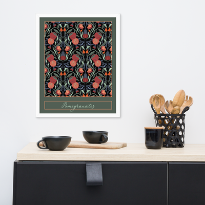 POMEGRANATES - Framed Fine Art Print (16"x20")