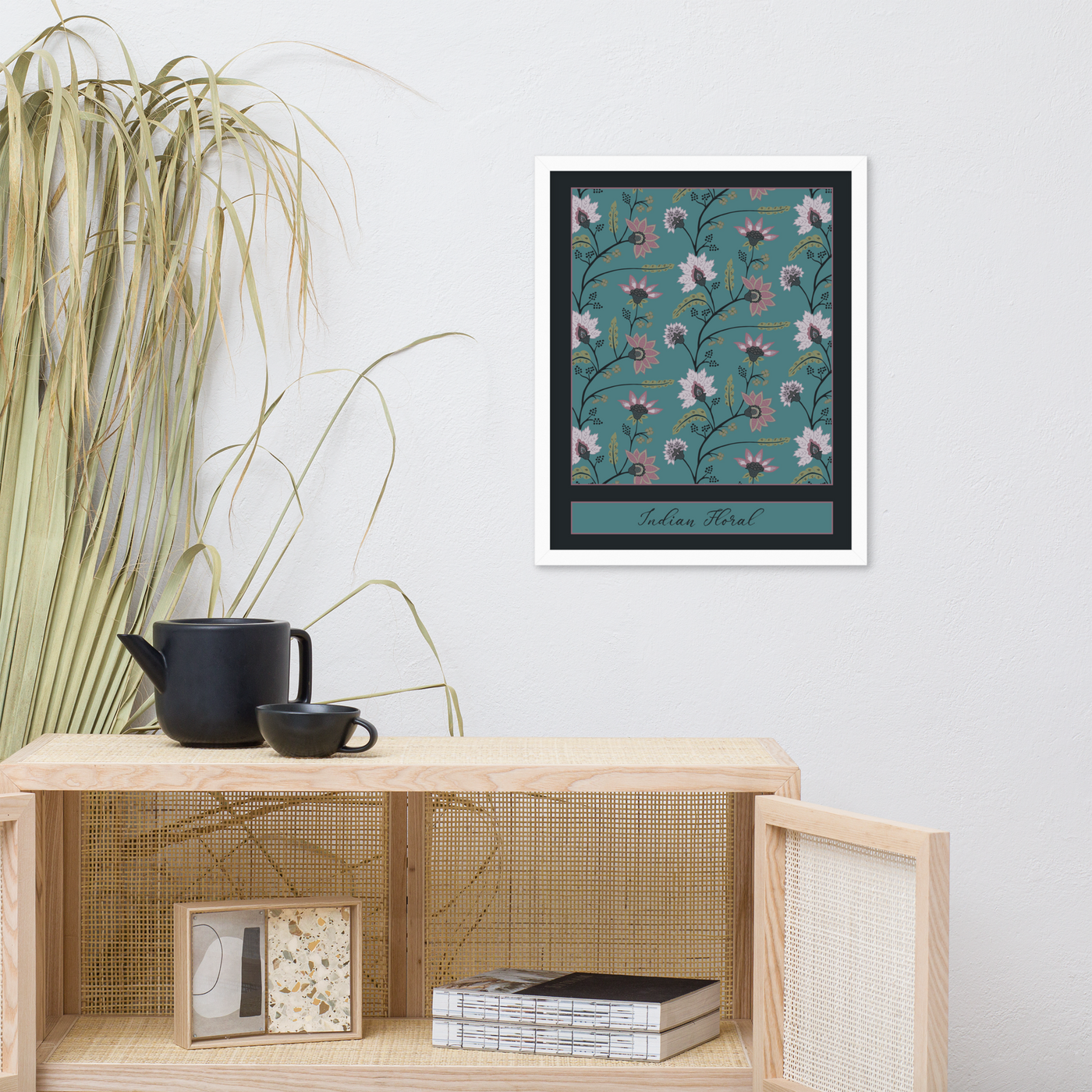 INDIAN FLORAL — Framed Fine Art Print (16"x20")