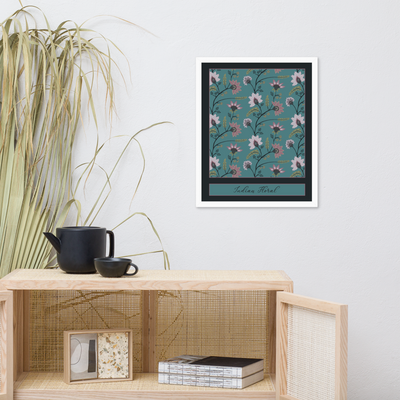 INDIAN FLORAL — Framed Fine Art Print (16"x20")