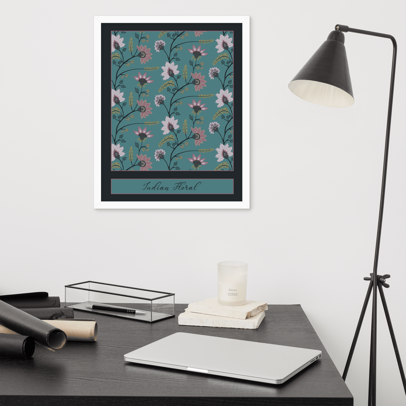 INDIAN FLORAL — Framed Fine Art Print (16"x20")