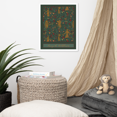 AMONG THE WILDFLOWERS — Framed Fine Art Print (16"x20")