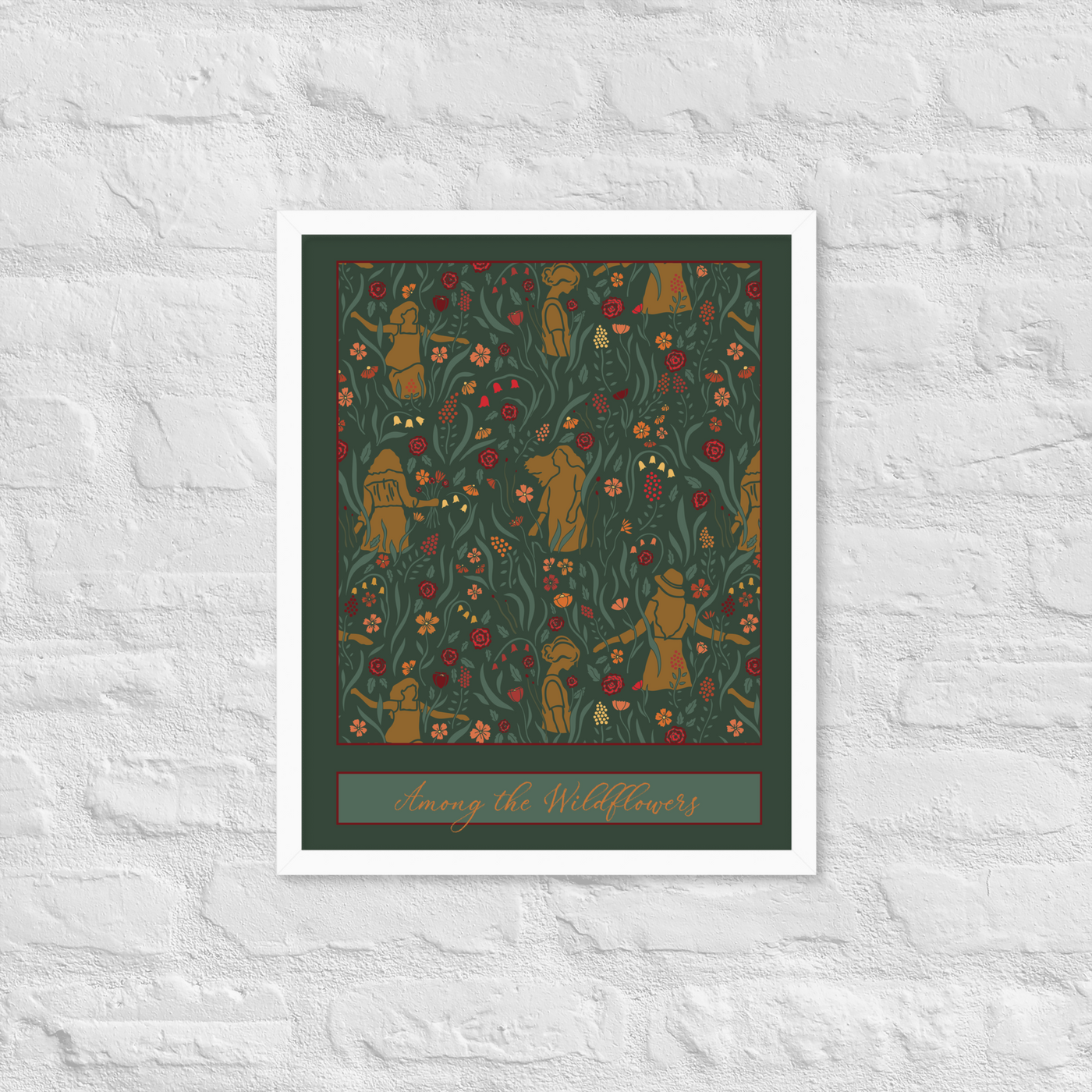 AMONG THE WILDFLOWERS — Framed Fine Art Print (16"x20")