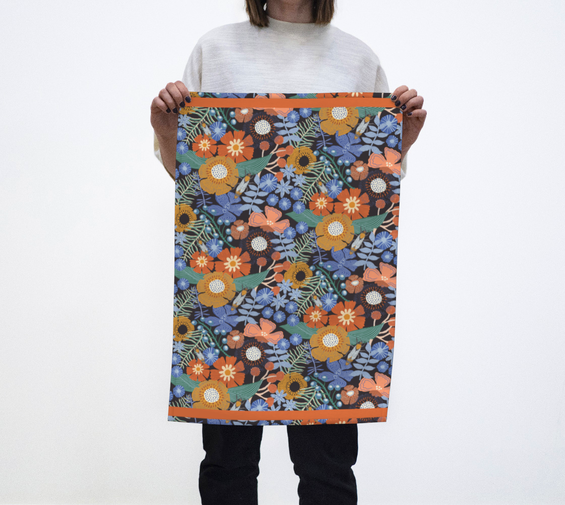 Canopy in Black Tea Towel
