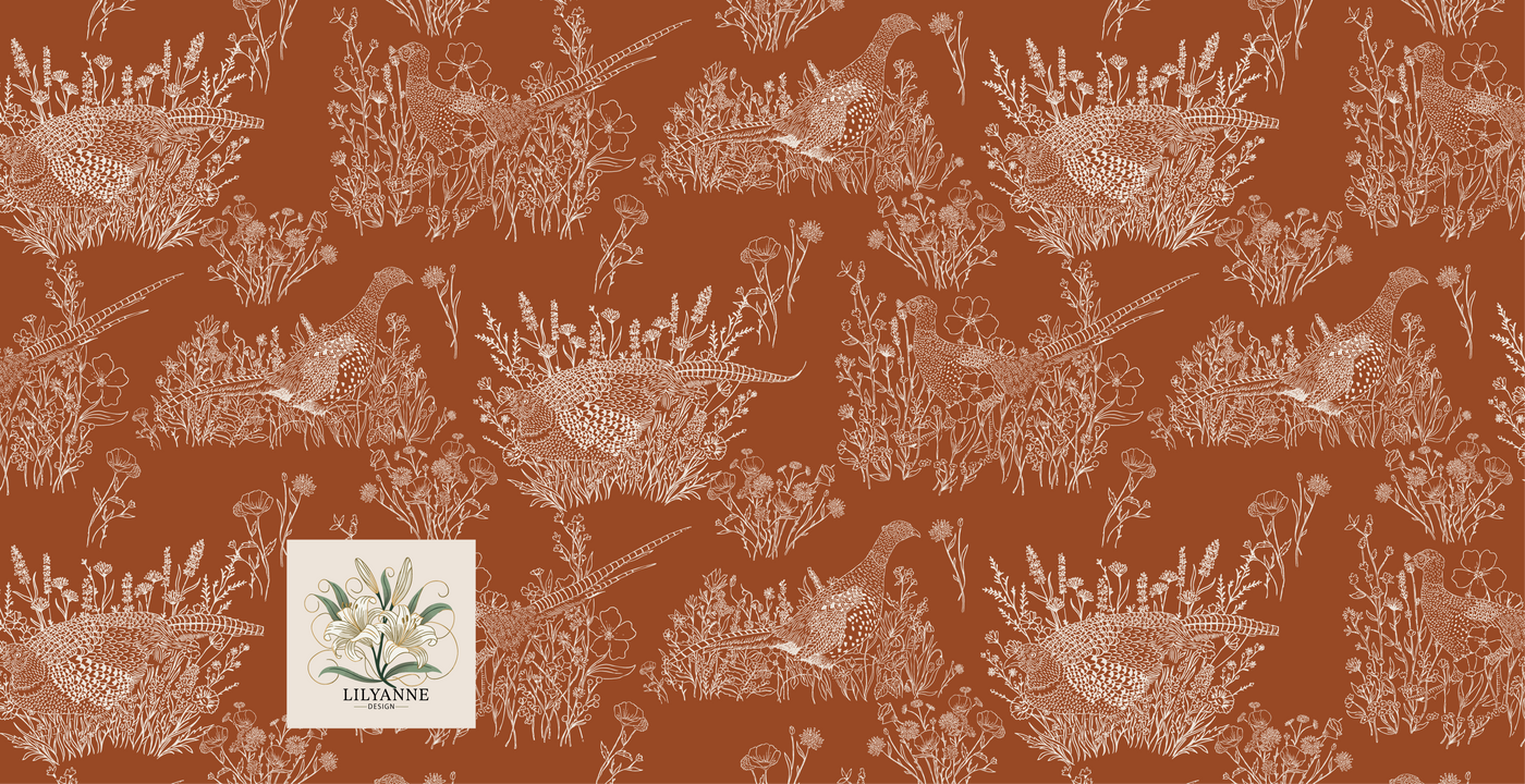 Pheasants & Wildflowers - Pack of 10 Greeting Cards