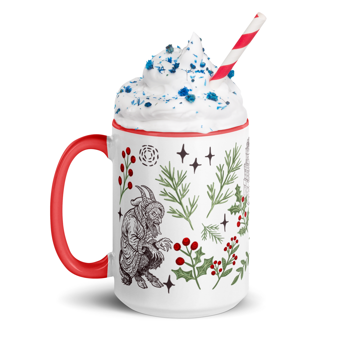 Krampusnacht Holiday Ceramic Mug - 15 oz