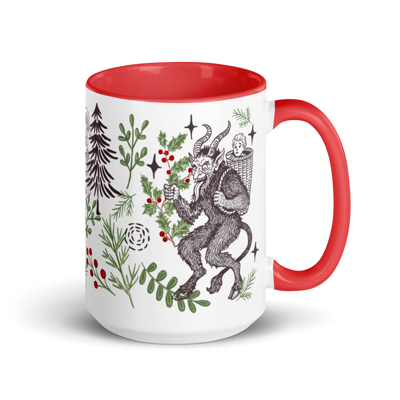 Krampusnacht Holiday Ceramic Mug - 15 oz