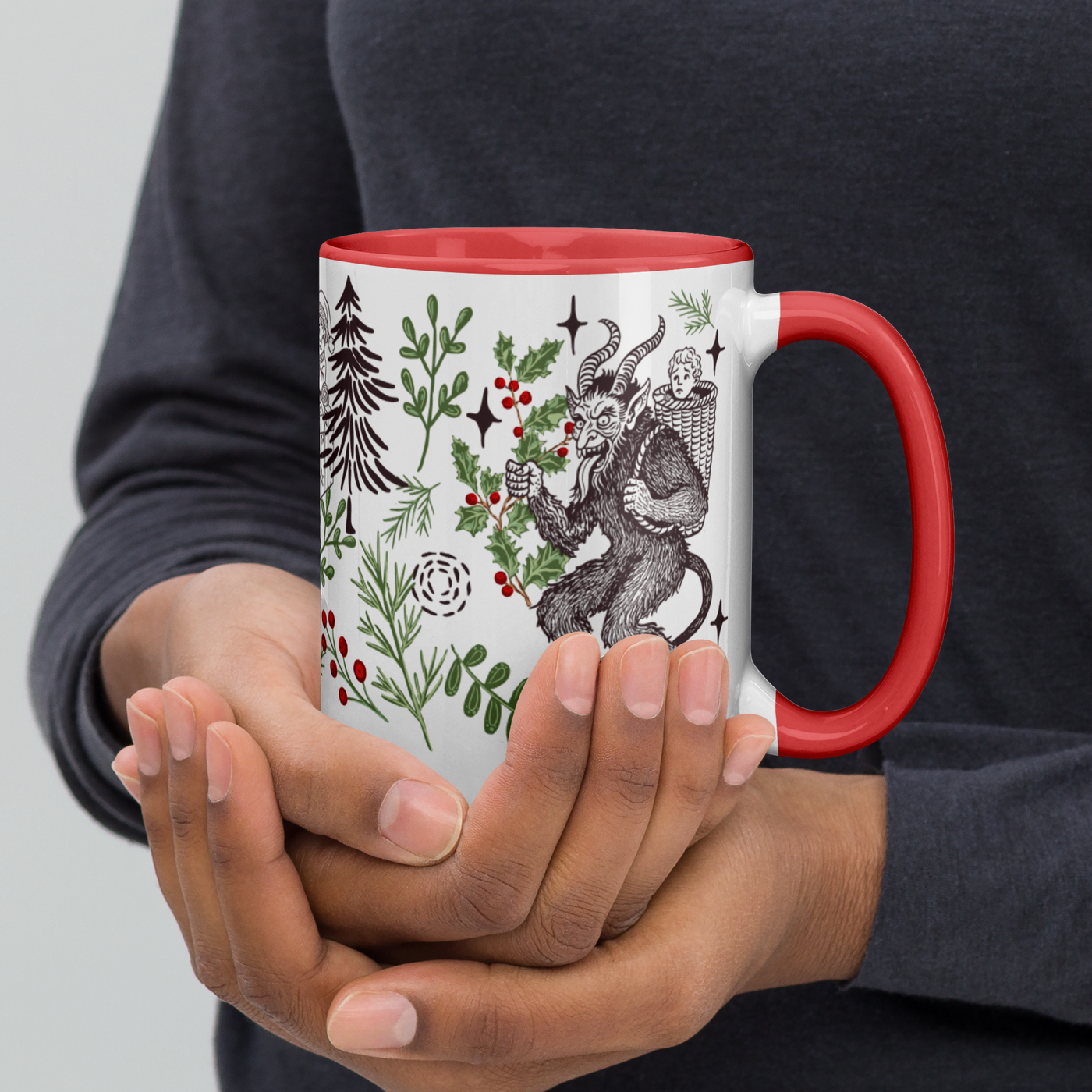 Krampusnacht Holiday Ceramic Mug - 15 oz