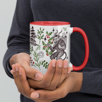 Krampusnacht Holiday Ceramic Mug - 15 oz